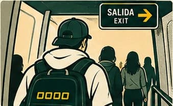 Pasajeros desembarcan hacia la salida